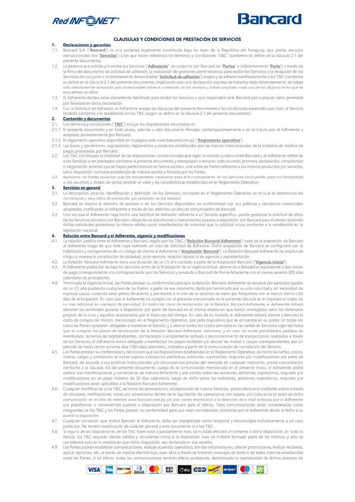 Formulario de adhesión Bancard — página 4