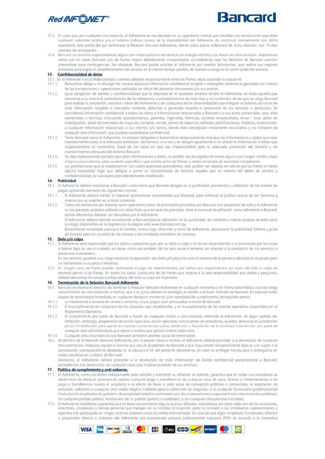 Formulario de adhesión Bancard — página 7